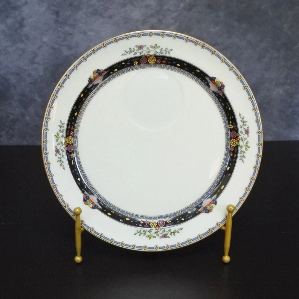 Rare Vintage Lenox Coronado Pattern Porcelain Snack Plate Set x 6